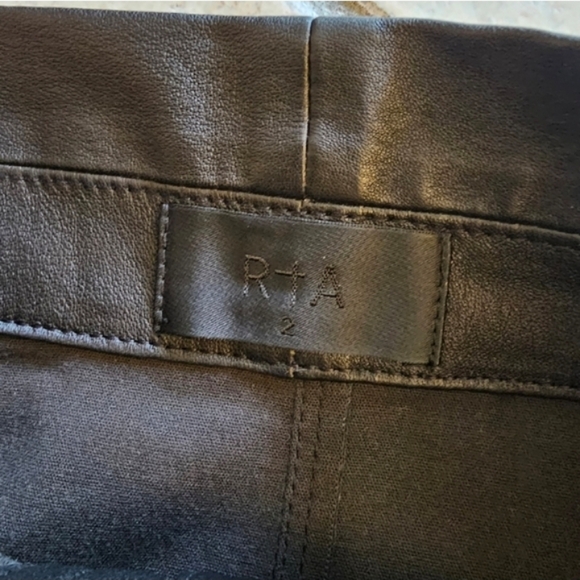 Revolve Black Leather Mini Skirt - Picture 8 of 9